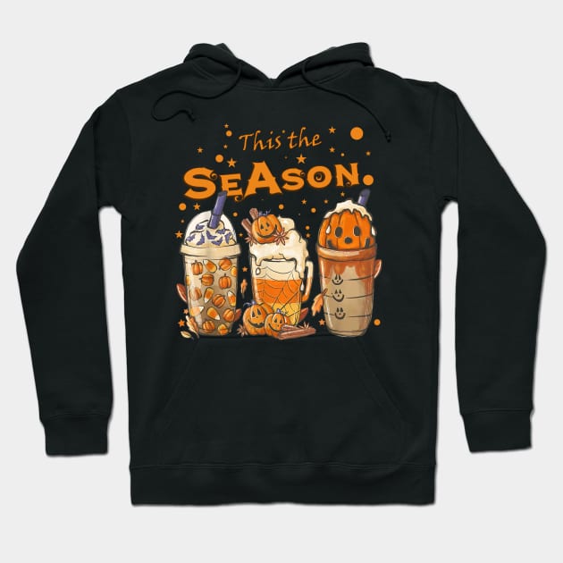 Tis The Season Pumpkin Spice Latte Halloween Herbst Kaffee Hoodie by Giftyshoop